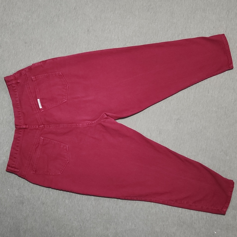 Vintage Plus Size "London" Magenta Pink High Rise Baggy Tapered Leg "Mom" Jeans - Picture 3 of 15